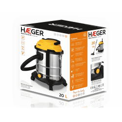 Aspirador de sólidos e liquidos de 20L Haeger